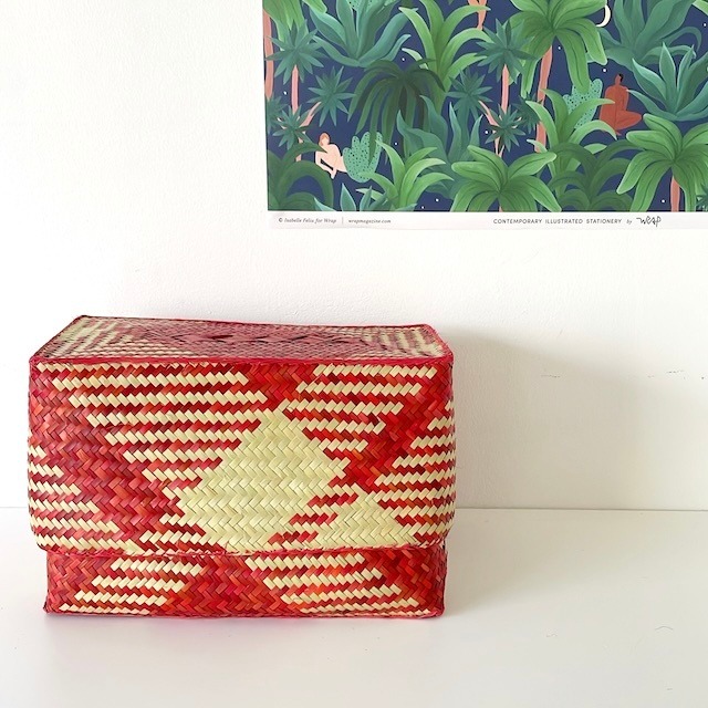 Rectangular colourful basket M w27cm×15.5cm×h17cm