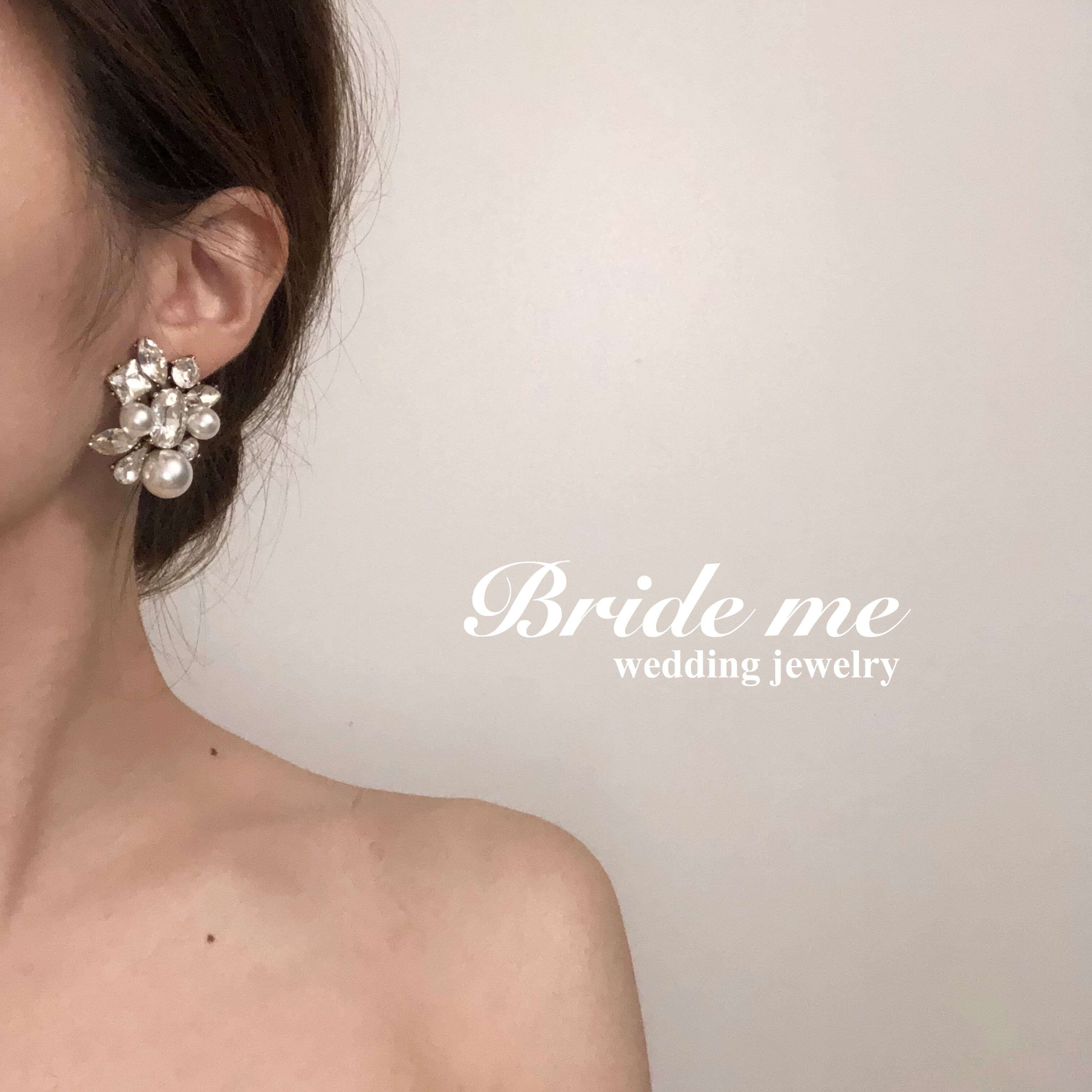 Bride me   フラワーイヤリング  ウエディング