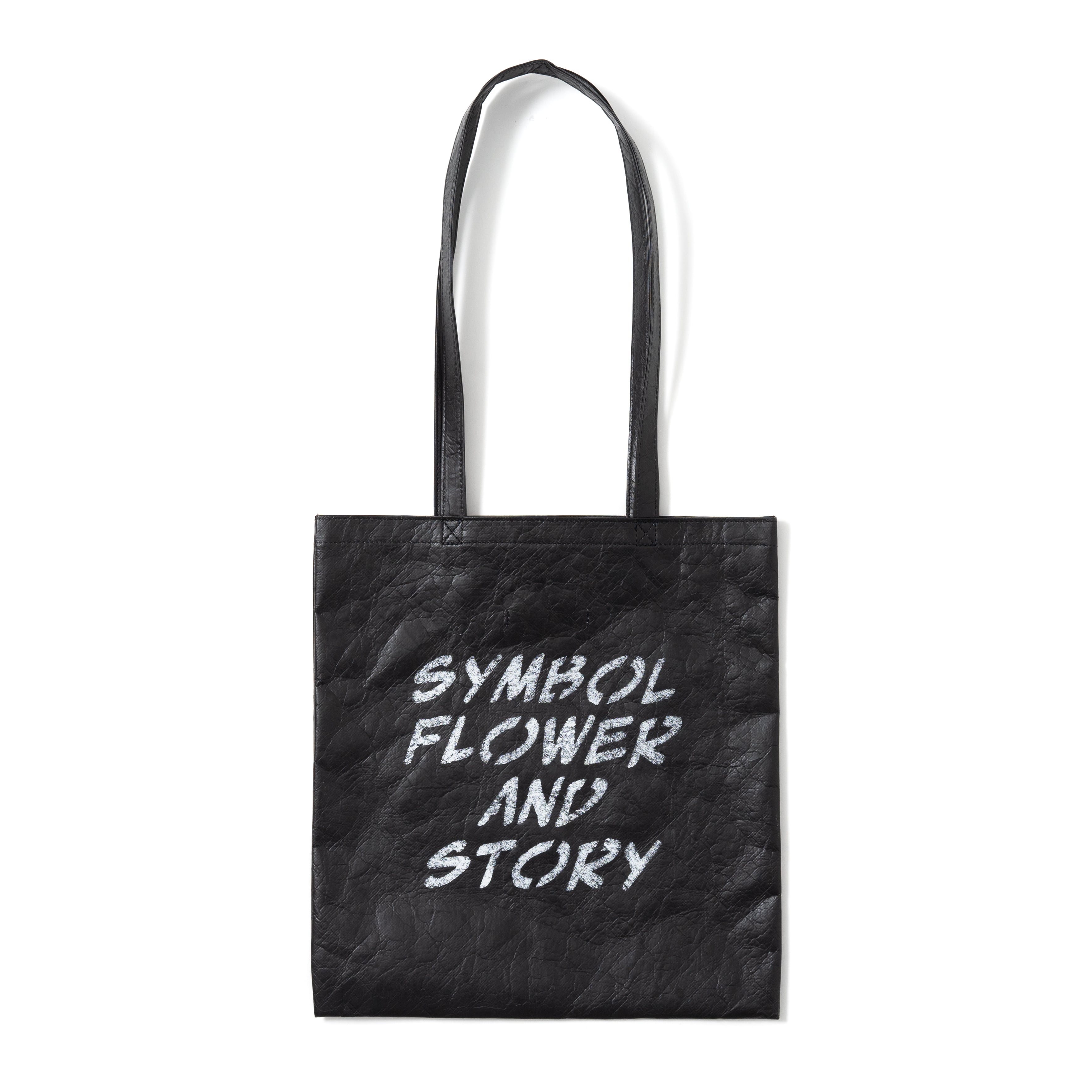 ALPSDR "STENCIL" TYVEK MIDDLE TOTE BAG / BLACK