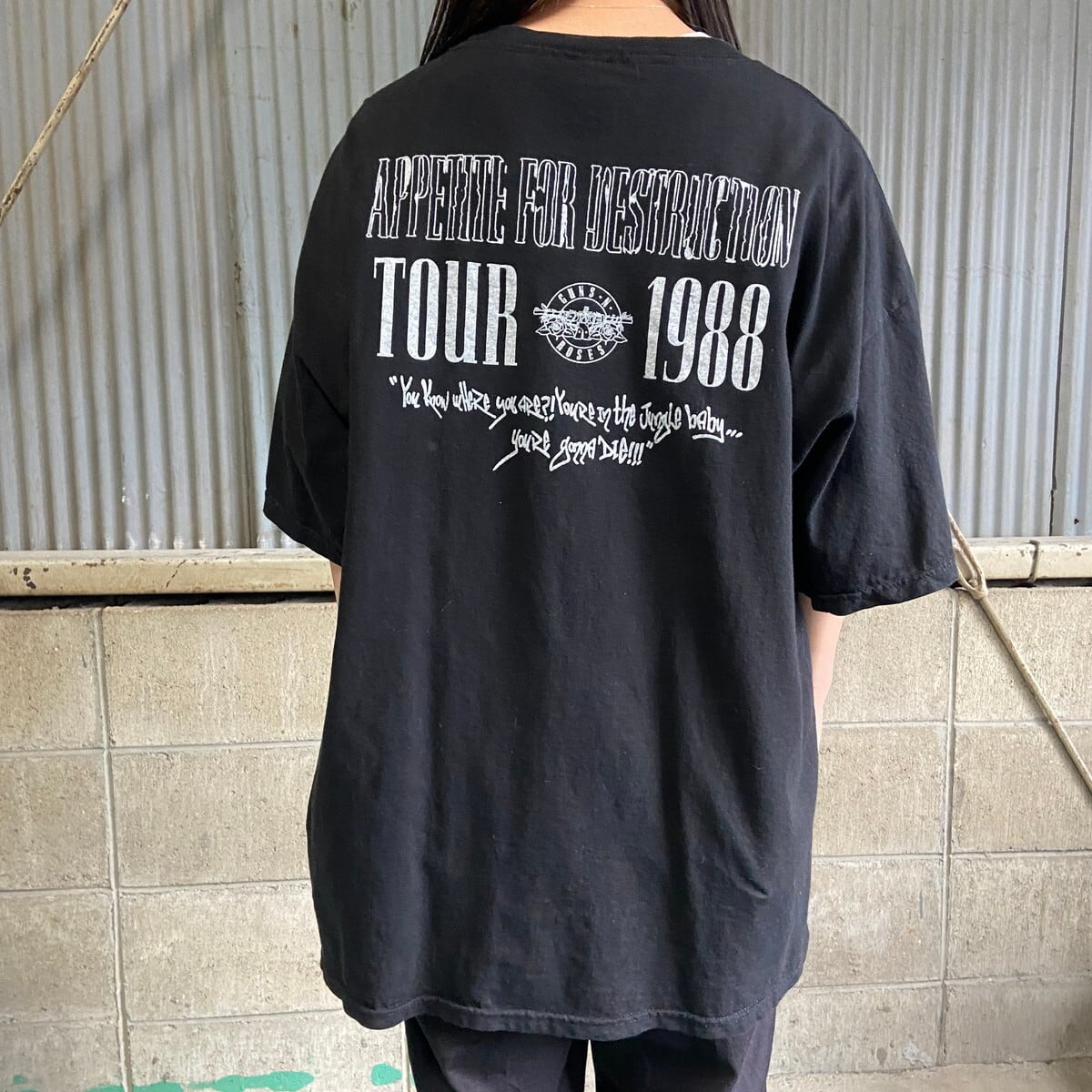 GUNS N' ROSES TOUR 1988 リプリント バンドTシャツ メンズ2XL 古着