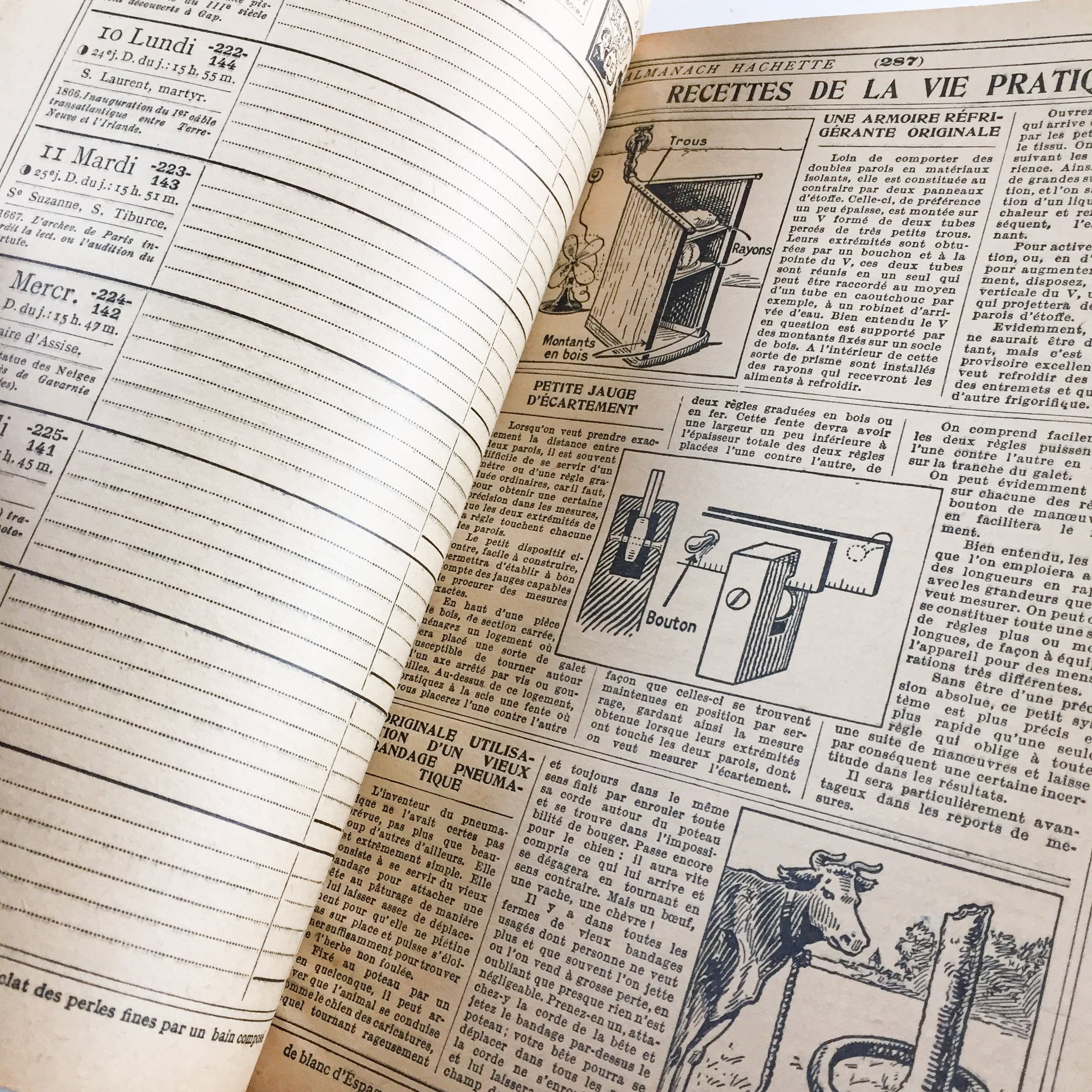 ヴィンテージ 紙ものフランス アルマナック 生活情報誌 百科事典 1936