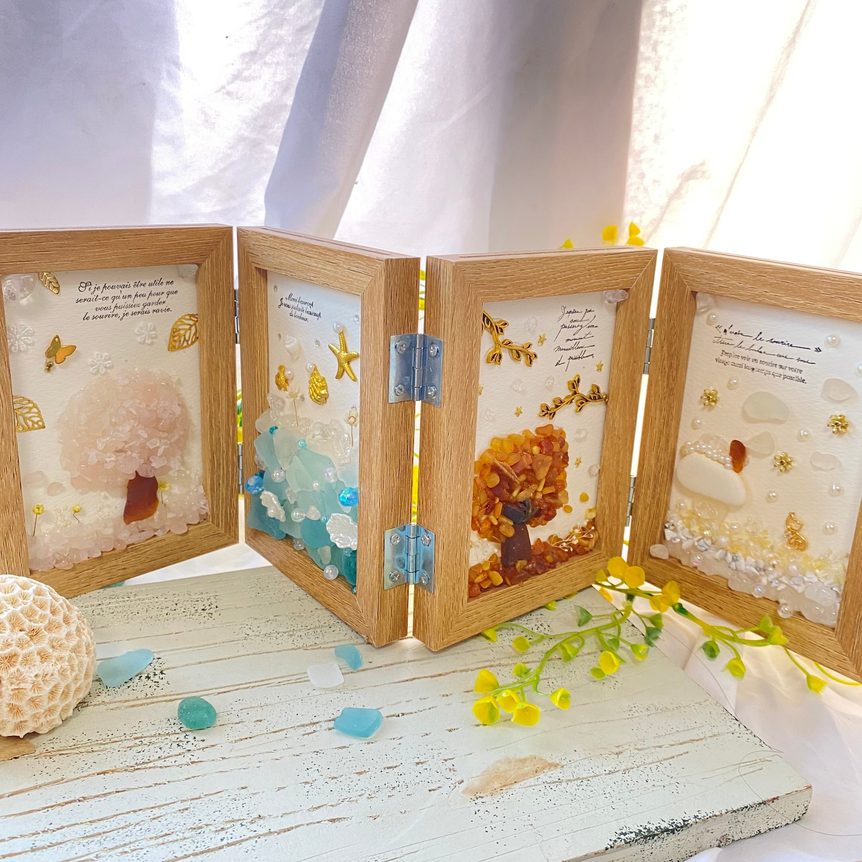 "シーグラスと天然石のパワーが溢れる四季の風景。"