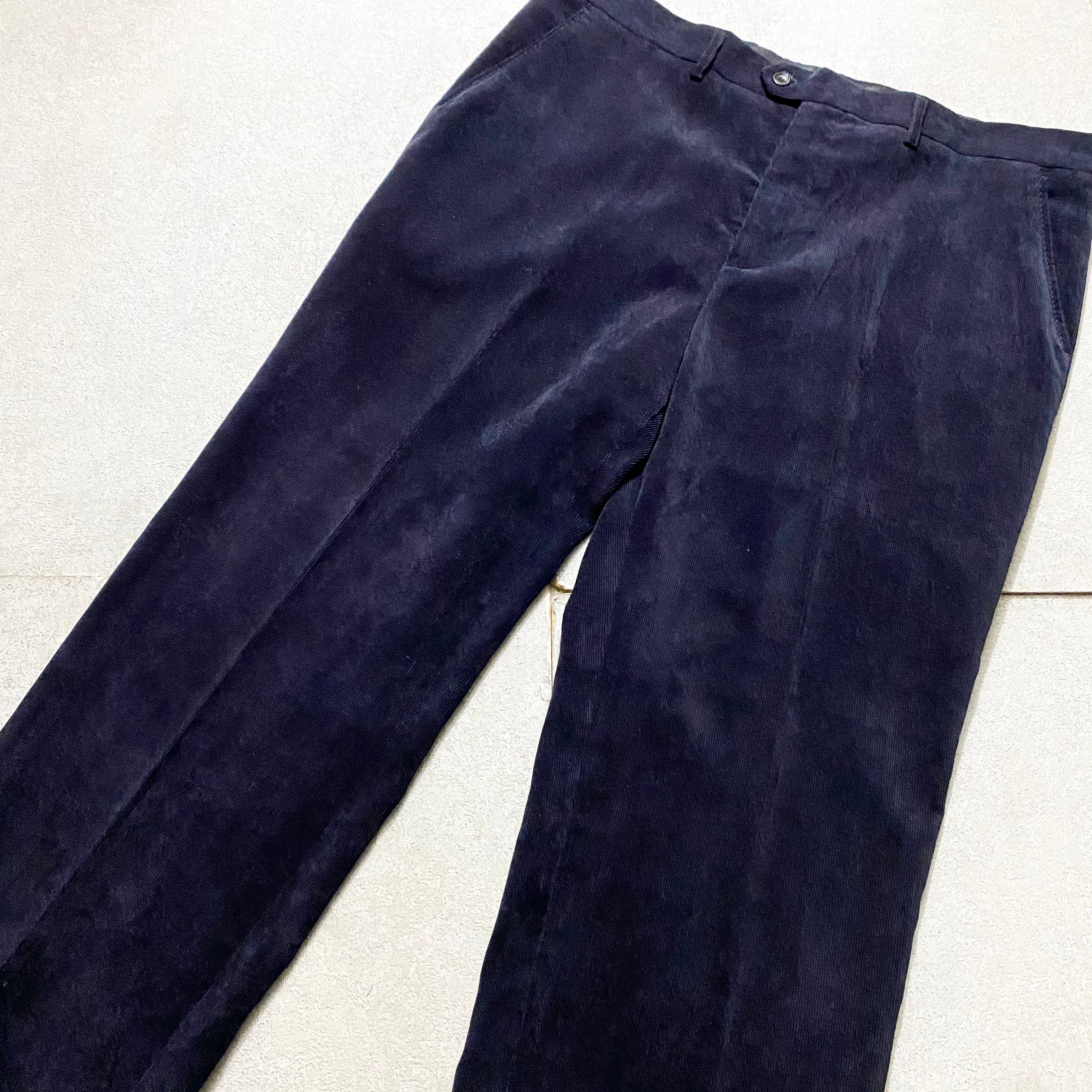 vertrouwen Mus verlichten vintage GIORGIO ARMANI navy corduroy pants | NOIR ONLINE
