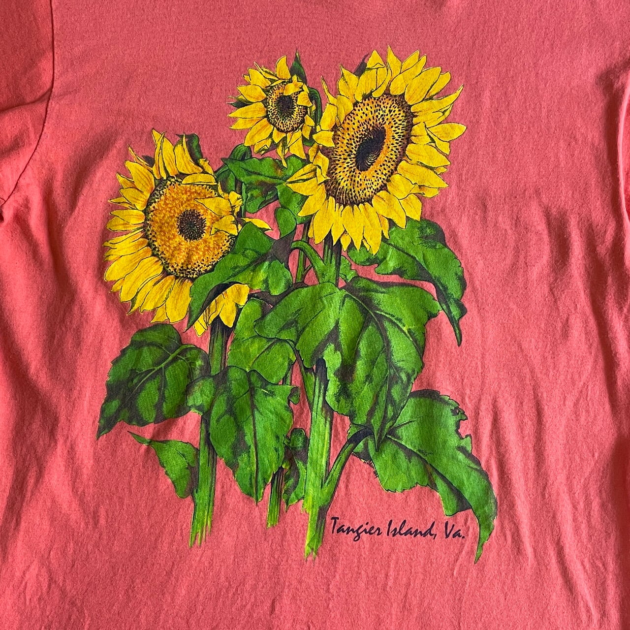 90s フルーツオブザルーム  Tシャツ ひまわり 花柄  XL