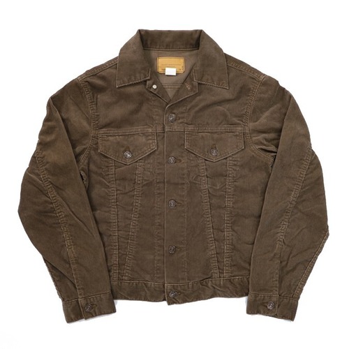 46～48サイズ：Far East Manufactureing(エフイーエム)～TRUCKER JACKET CORDUROY BROWN～