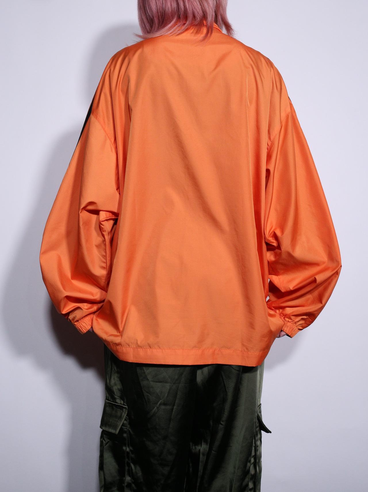 ”adidas” 刺繍 orange×black nylon jacket - 6