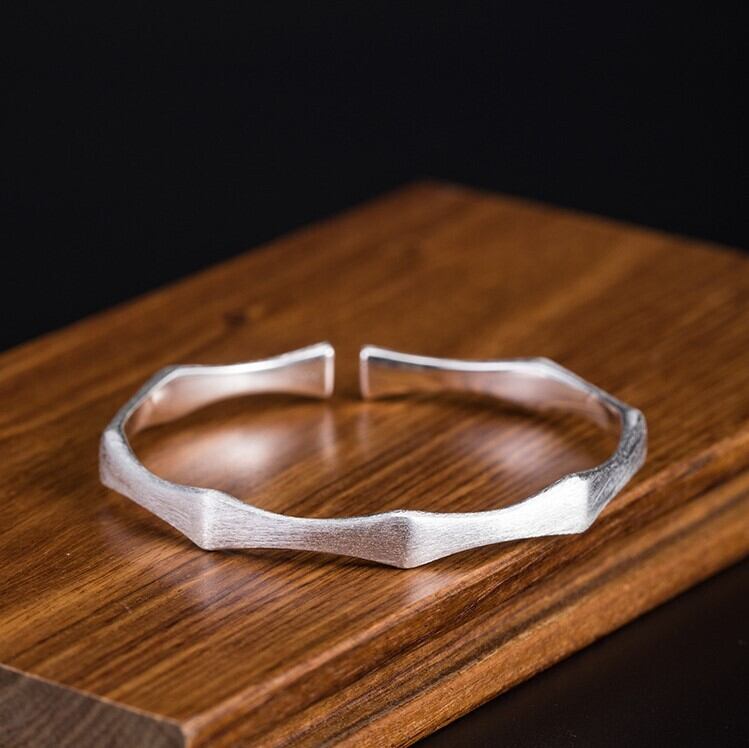 竹バングル　シルバー製　かすう工房 竹のバングル たけ シルバー B004 | Vary