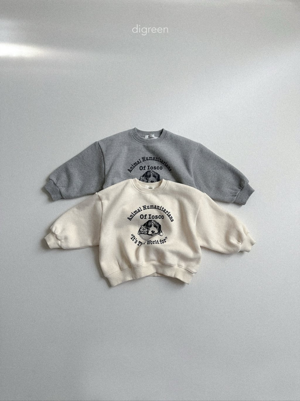 puppy sweatshirt【digreen】※12月中旬発送予定