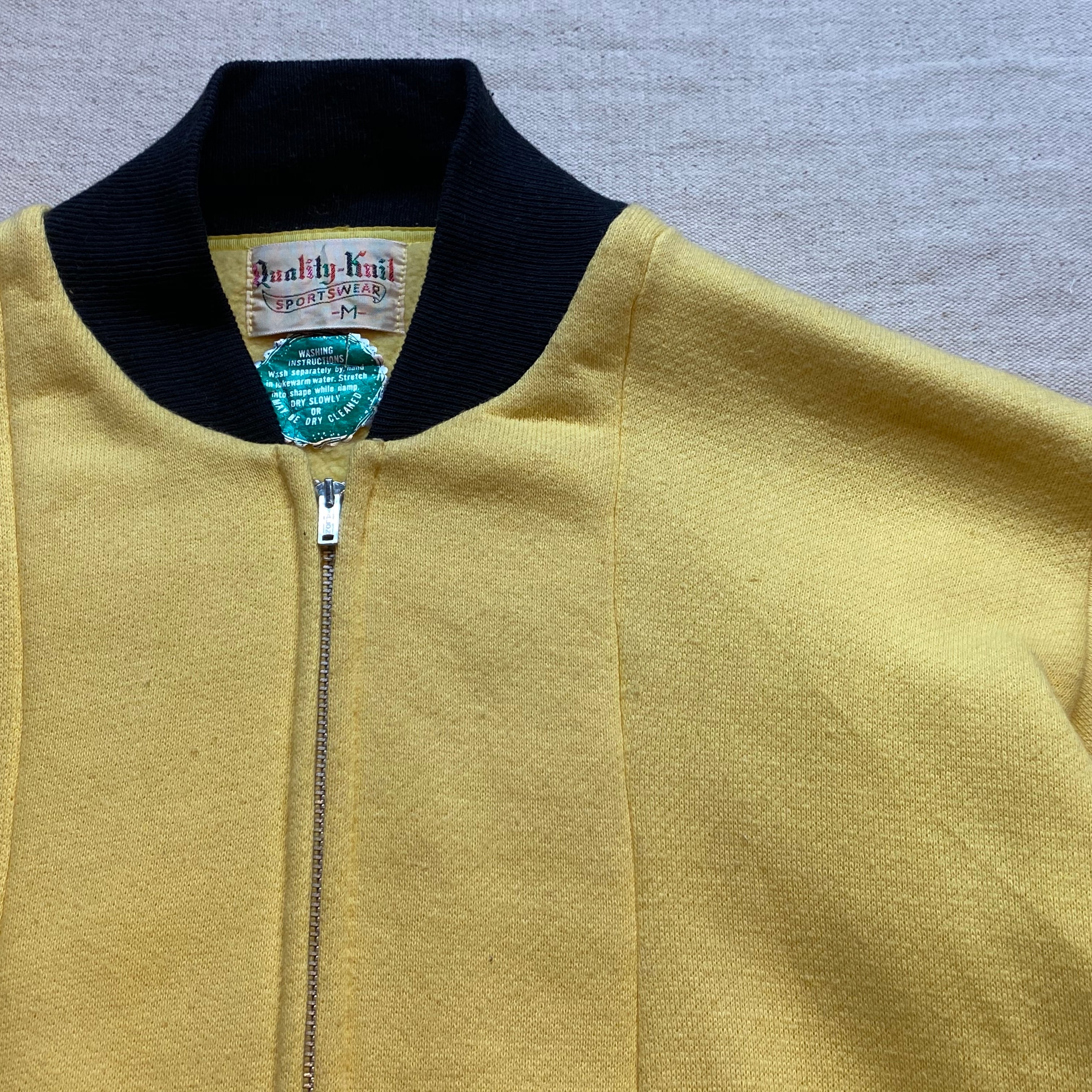 50's Dead Stock Dunlity Knit 2Tone Full Zip Vintage Sweat | aeugo