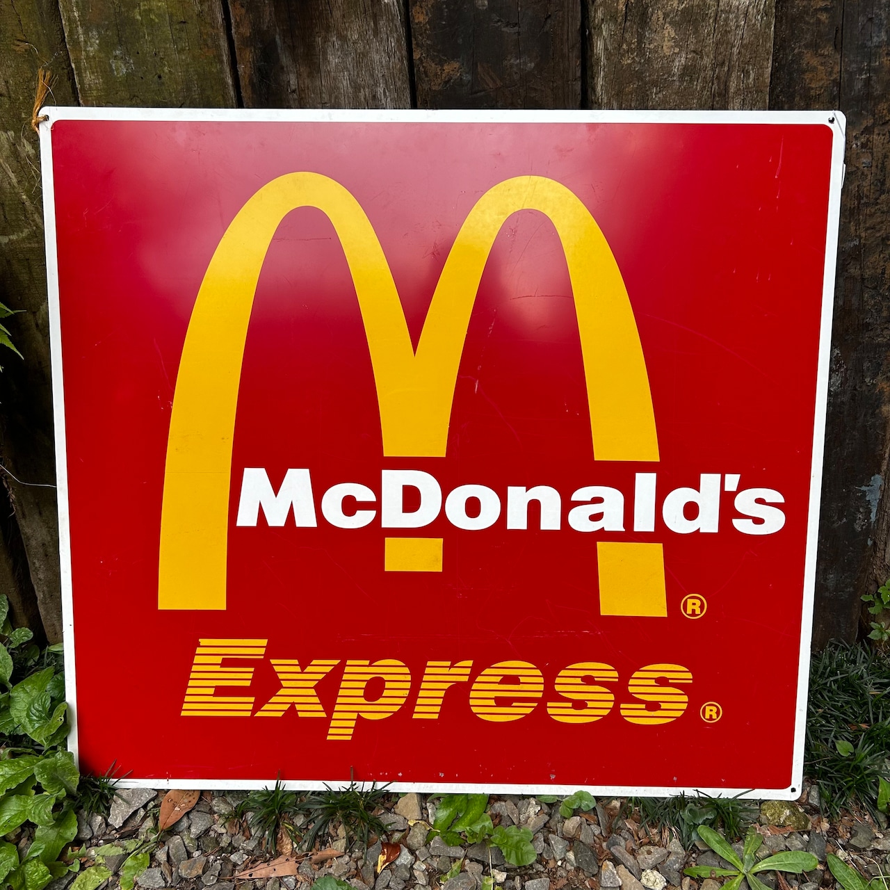 1990s McDonald’s Express マクドナルド エクスプレス ヴィンテージ メタルサイン 看板 USA