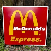 1990s McDonald’s Express マクドナルド エクスプレス ヴィンテージ メタルサイン 看板 USA