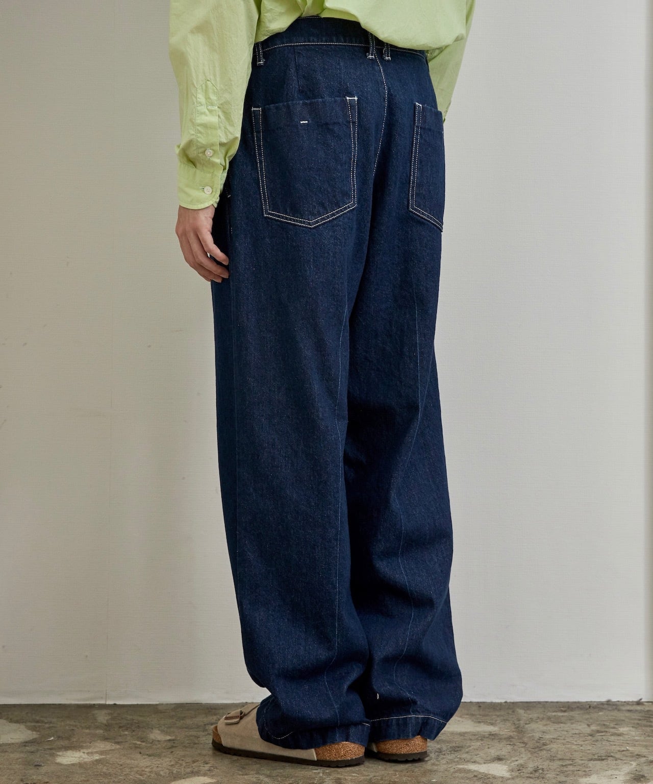 ORGANIC COTTON DENIM TUCK PANTS / オーガニックコットンタックデニム