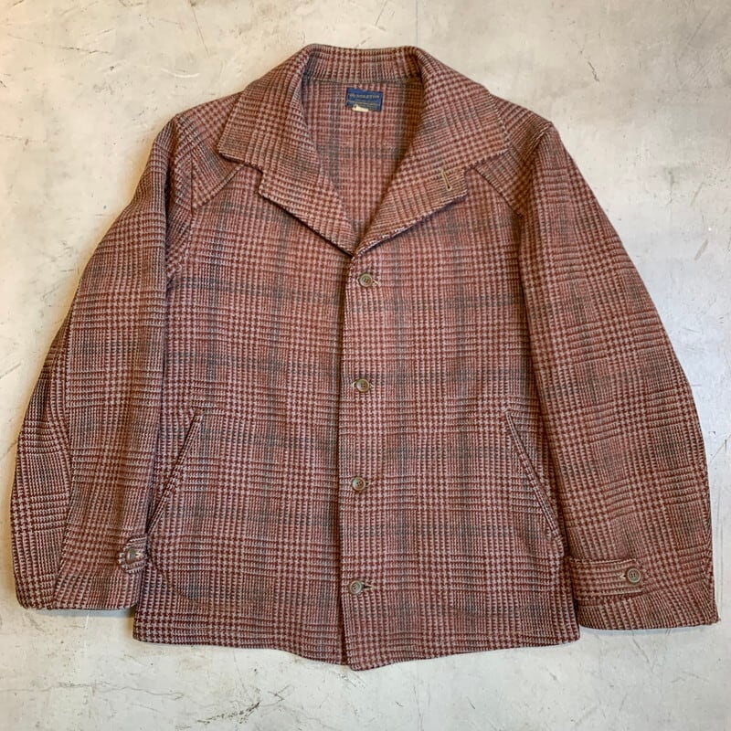 20's 30's PENDLETON ウールスポーツジャケット グレンチェック ワークウェア ブラウン アンティーク レア サイズ40 希少  ヴィンテージ BA-1262 RM1631H | agito vintage powered by BASE