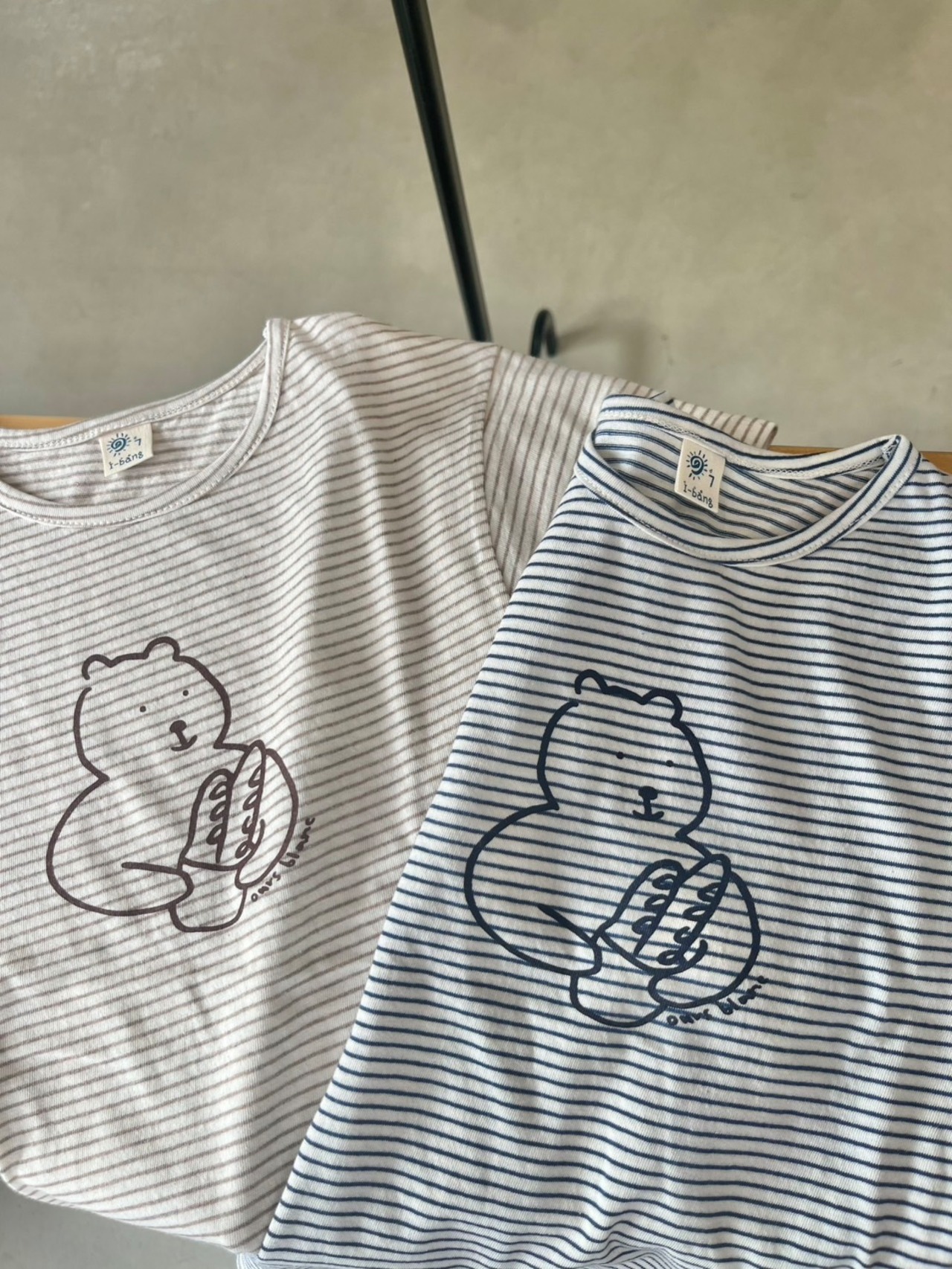 【I-bang】バゲットベア Tシャツ ネイビー 80~130cm - 7