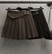 【大きいサイズL-4XL】ファッション/人気ミニスカート♪ブラック/ブラウン2色展開◆sedmvm-965017