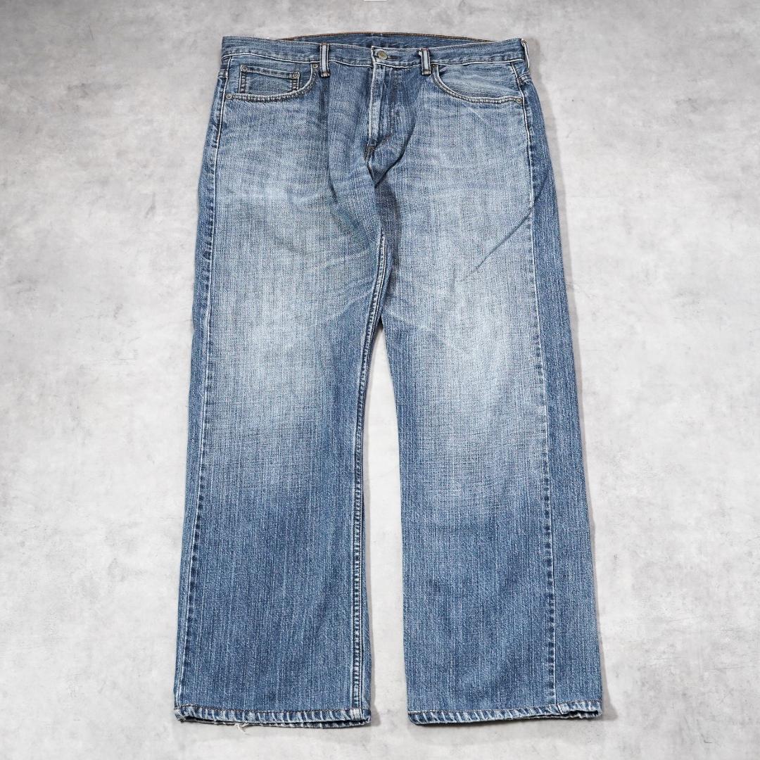 リーバイス569 Levis W34 ワイド バギー 青 古着 ヒゲ 21491