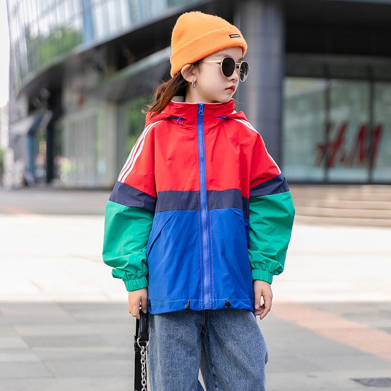 ジャケット スプリングオータムスタイルレッドフードジッパー 春物 秋物 トレンディボーイ76332259785