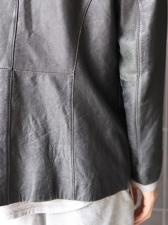2B leather tailored jacket