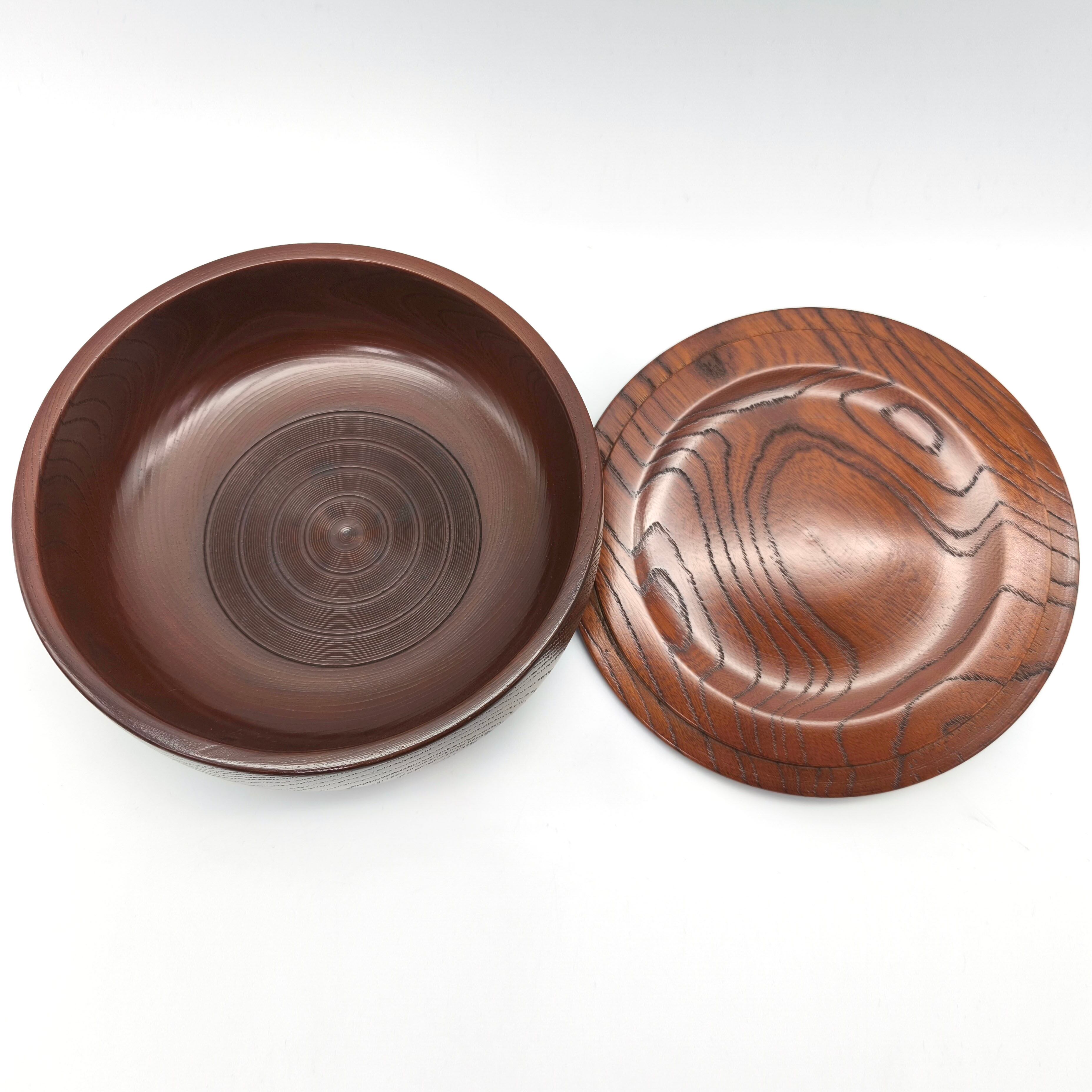 小田原製品・木製菓子器・欅(けやき)・漆器・天然木・No.250706-03