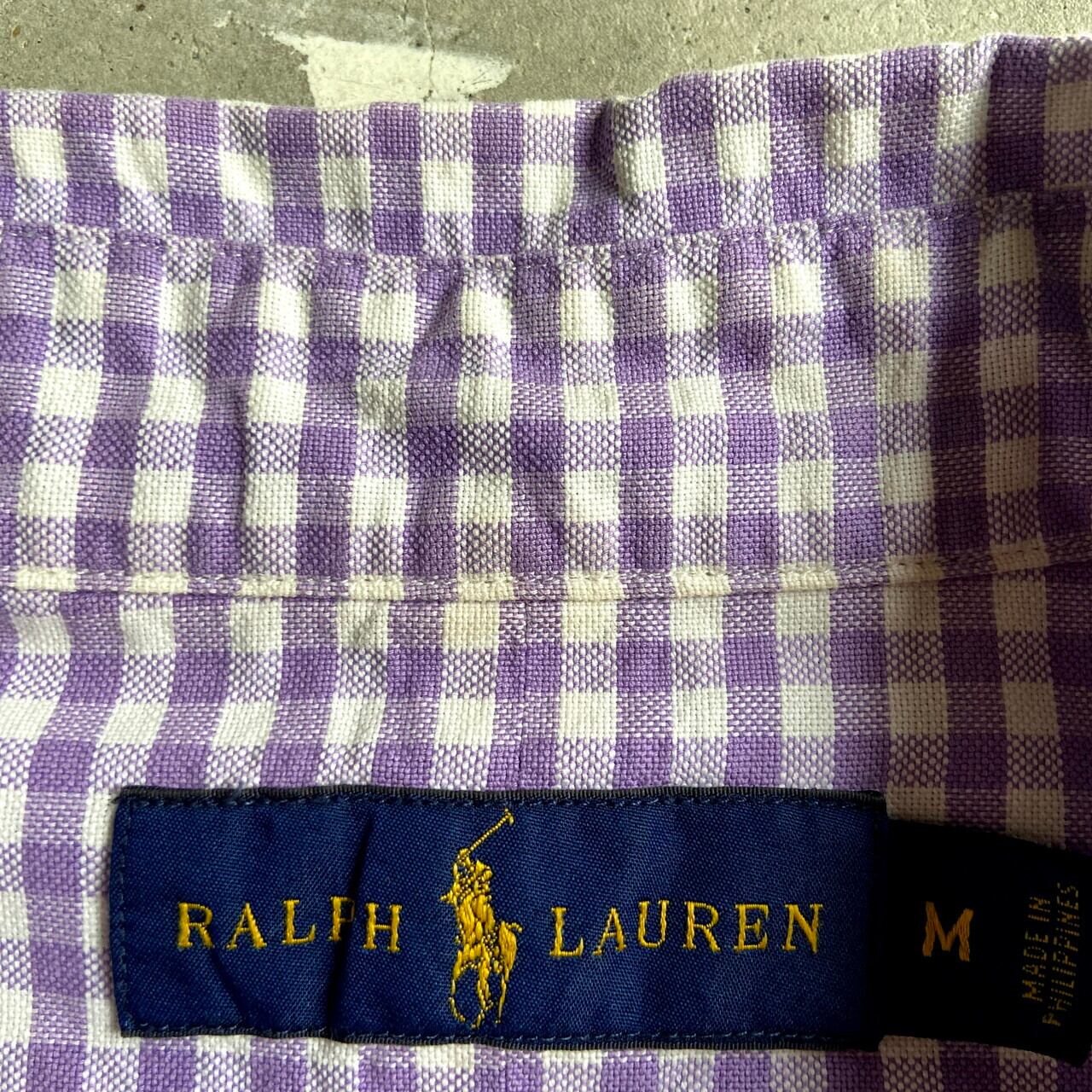 RALPH LAUREN ラルフローレン 長袖 ギンガムチェックシャツ メンズM ...