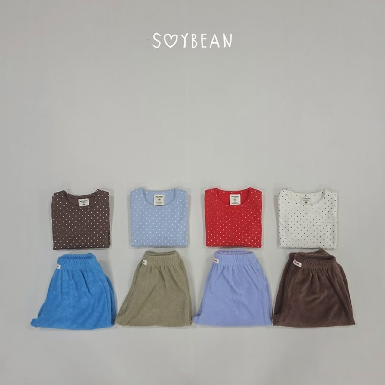 【取寄】SOYBEAN ドットココ上下セット|秋服|韓国子供服| 26/AT