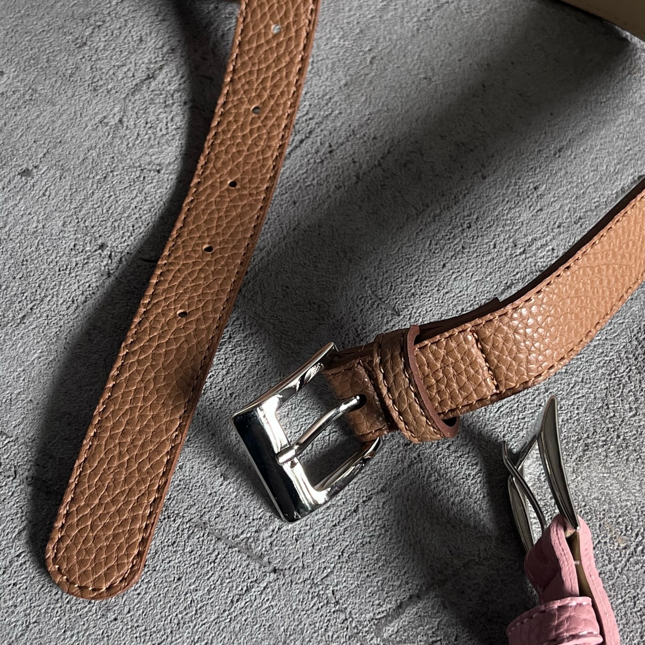 fake leatherbelt bag/4color