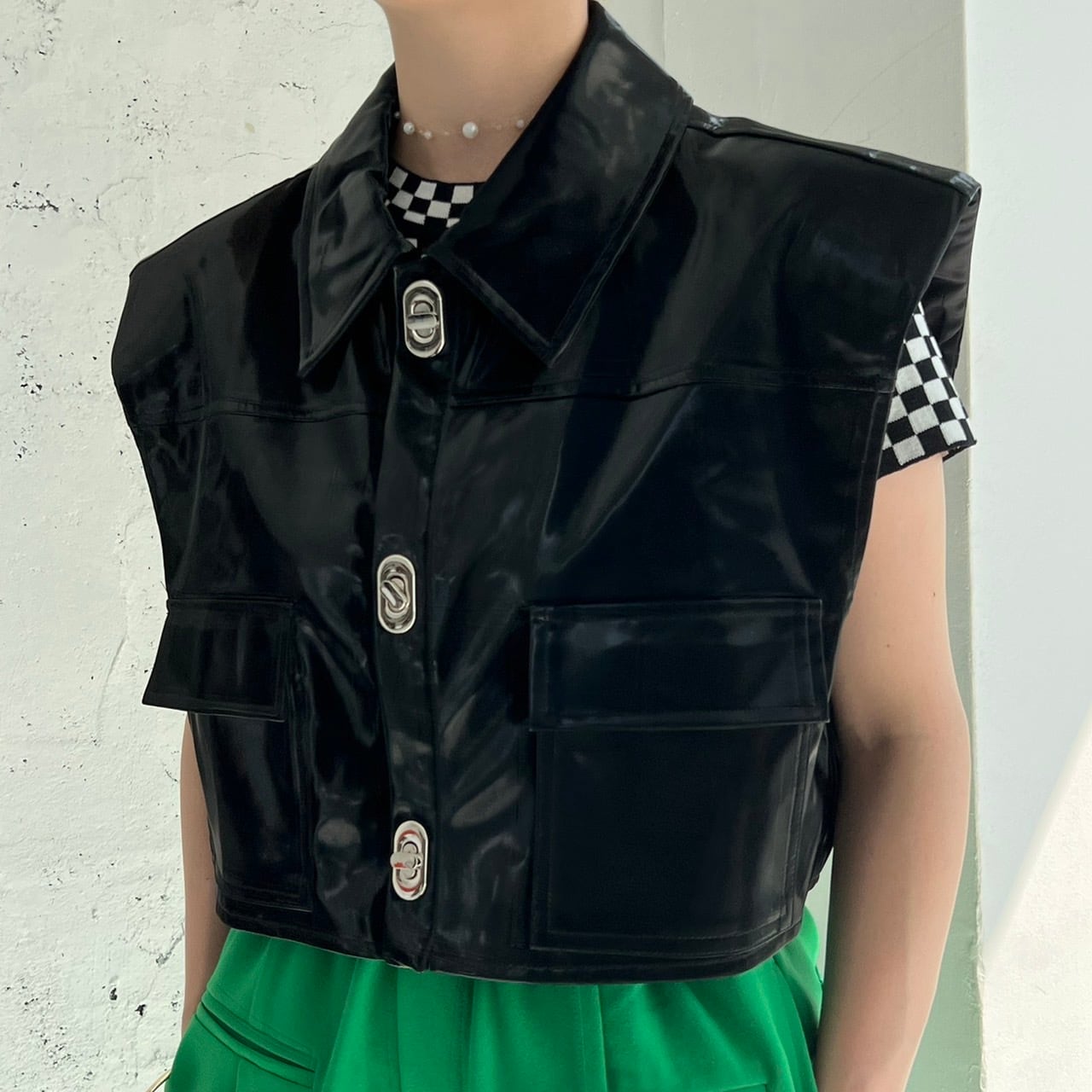 エナメルベストジャケット_LN01082 | lanan(ラナン)