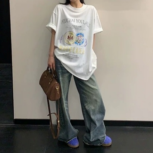 クラシックコインモチーフグラフィックTシャツ 2col R02443