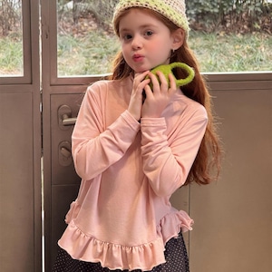 春韓国風柔らかいフリルインナー