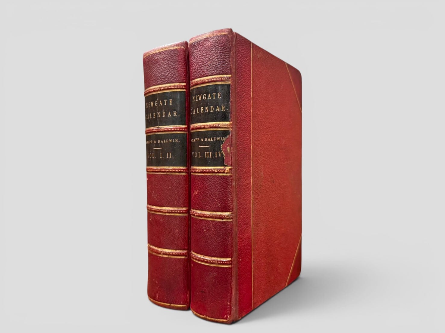 【SH122】The Newgate Calendar. 4 volumes bound in 2 books(1824‐1828) /Andrew Knapp and William Baldwin