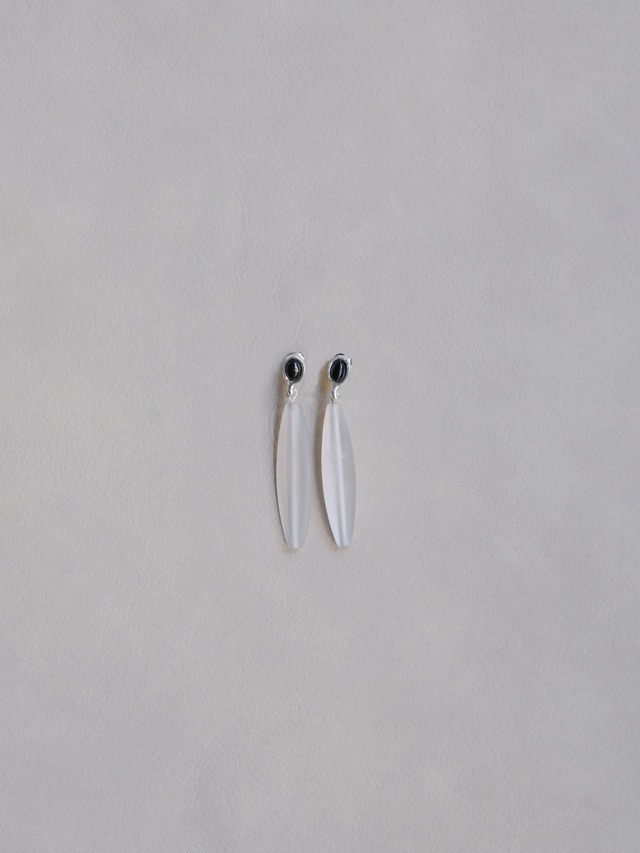 Pale white Paint hoop earrings