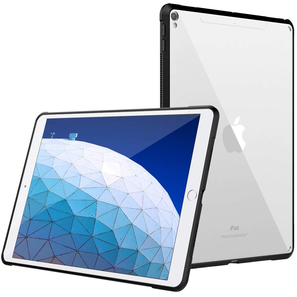 iPad Air 3 / iPad Pro 10.5 ケース Dadanism iPad Air (第三世代) 10.5インチ 2019 / iPad Pro 10.5 2017 用タブレットケース 保護カバー 落下防止 四角加固 擦り傷防止 ビジネスケース 薄型 衝撃吸収 TPU縁 片面PCハードケース 透明カバー ストラップホール付き 適格請求書発行可 黒いフレーム