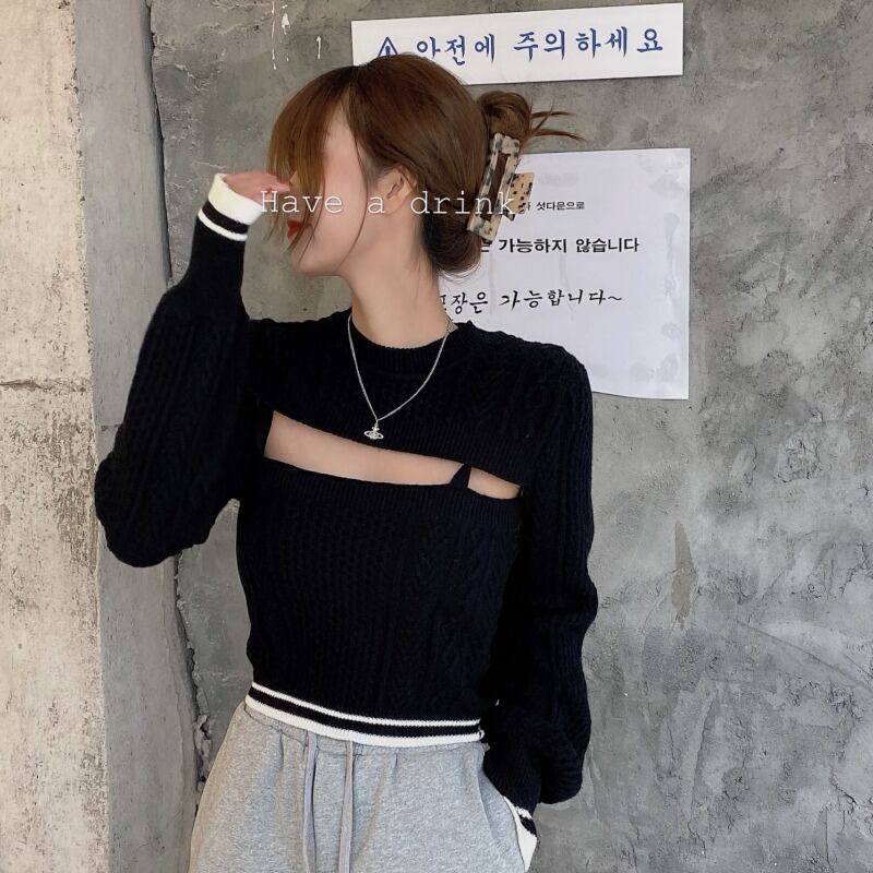 セーター スプリングオータムスタイル ロング 春物 秋物 YY-ファッション47698785775