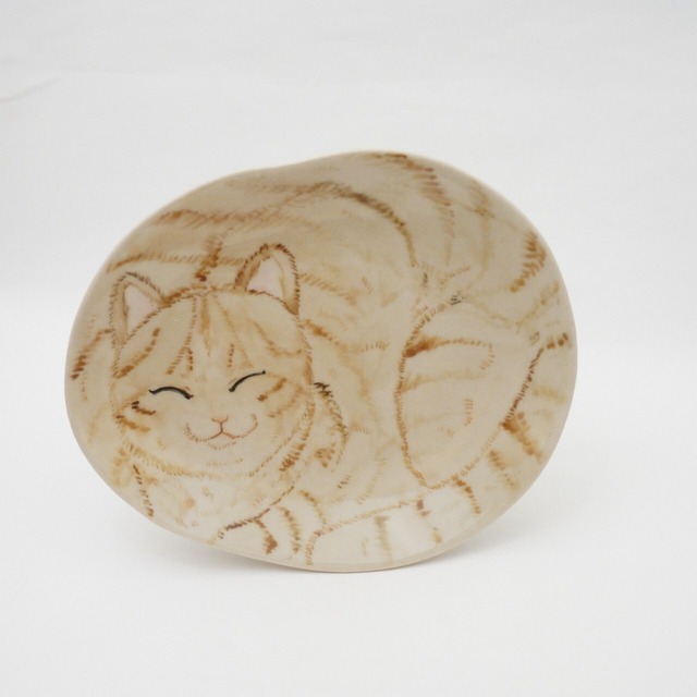 【猫舌屋 モリタアイコ】猫型皿　11-A