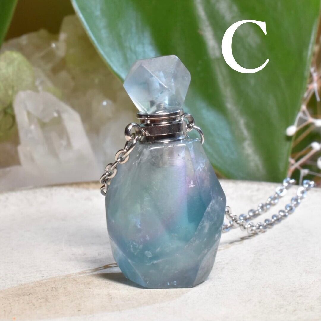 天然石 パフュームボトルネックレス フローライト PB01-03 | EBIA Crystal