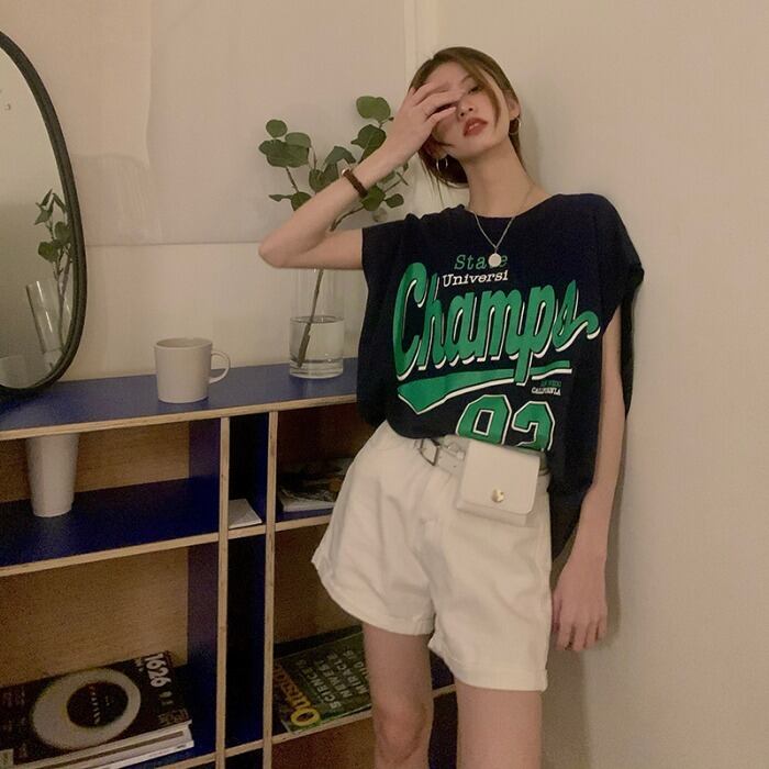 ブラックTシャツ サマートップス 夏物 モンロー79116850469