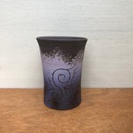児島和孝／牡蠣殻燻焼締ビアカップ（紫）