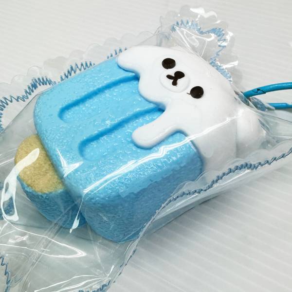 水感スクイーズ フルーツくまちゃんアイス ブルー squishy 超柔らか