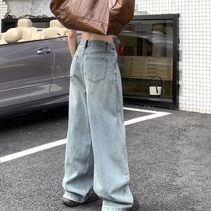 タックワイド デニムパンツ レディース 韓国 ゆったり ストリート カジュアル 大人 おしゃれ アメカジ ワイドレッグ ジーンズ 大人可愛い 大人女子