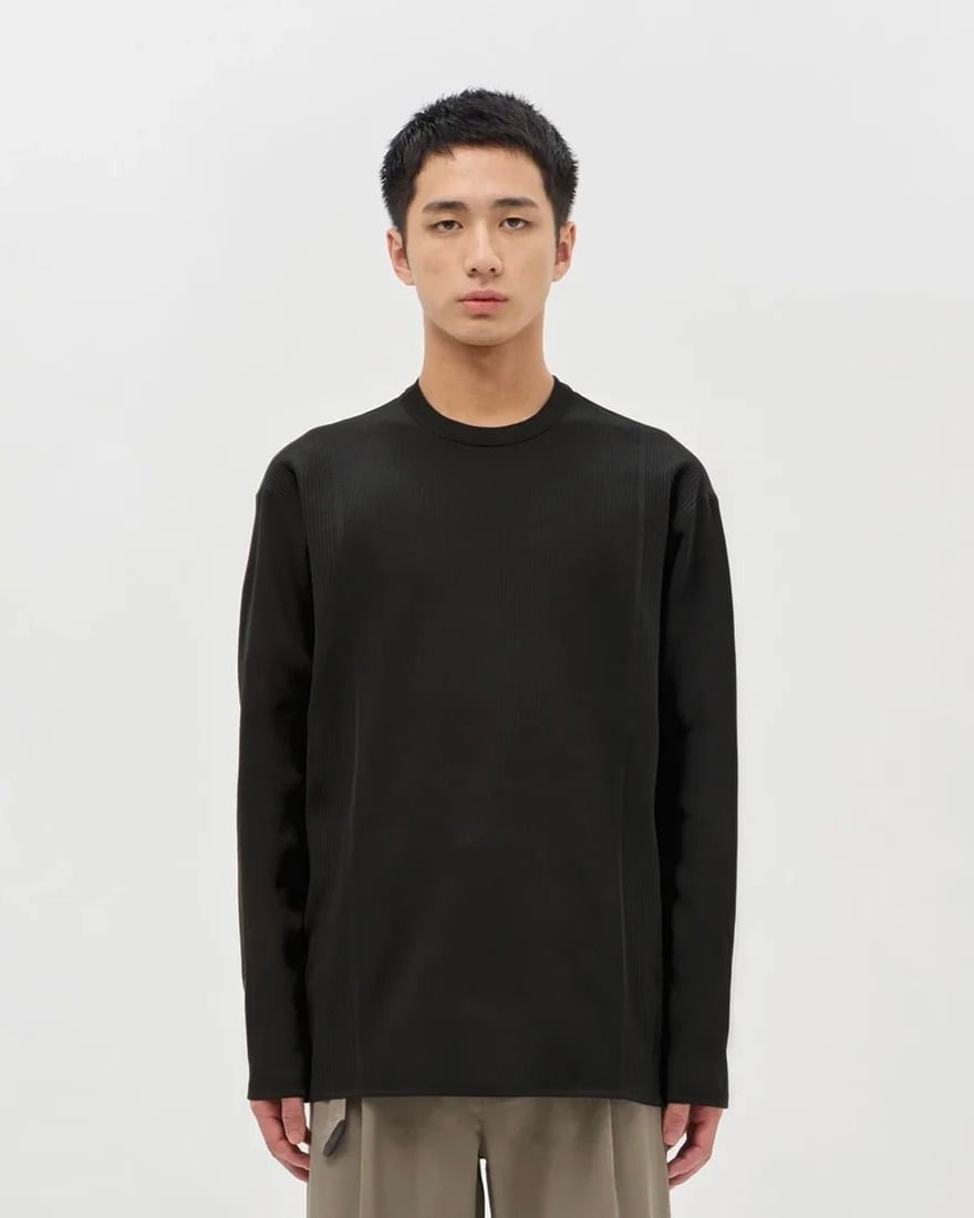 DESCENTE ALLTERRAIN　フュージョンニット DESCENTE ALLTERRAIN】フュージョンニット クルーネックブラック