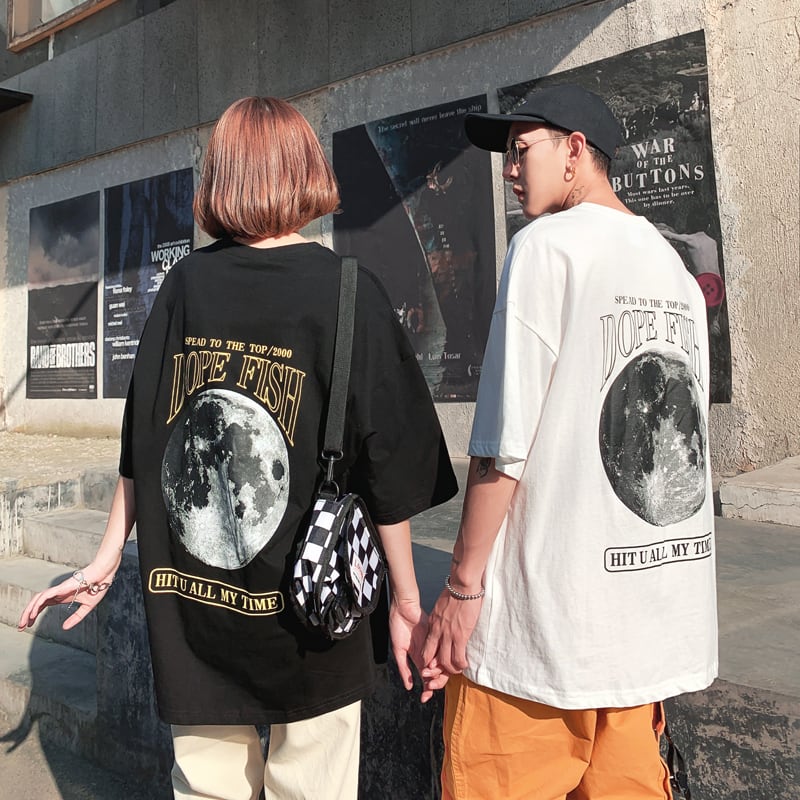 z-10131 バックプリント オーバーサイズ Tシャツ ユニセックス