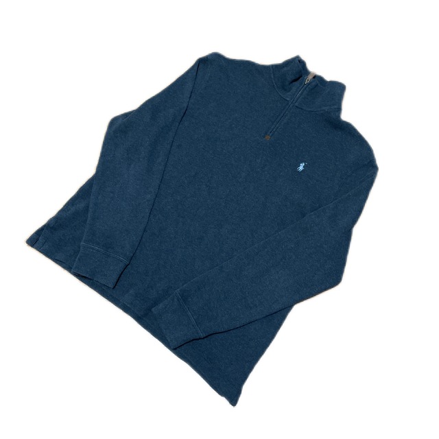 【POLO RALPH LAUREN】ハーフジップニット　ワンポイント刺繍ロゴ