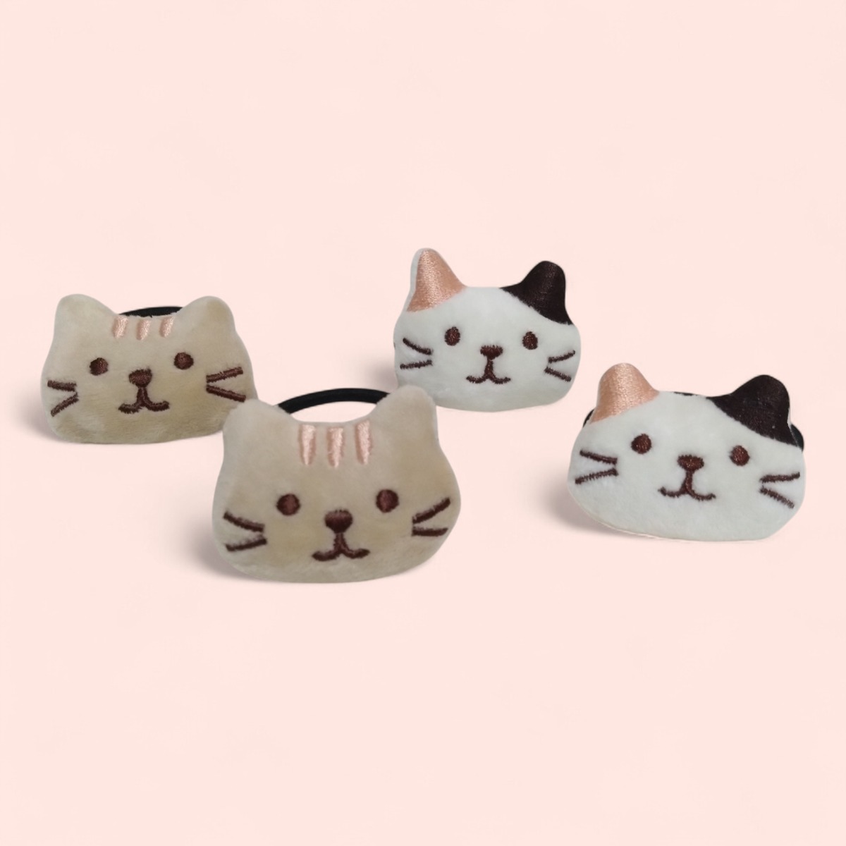 クリックポスト対応】ねこモチーフヘアゴム トラ猫 三毛猫 ネコ ねこの