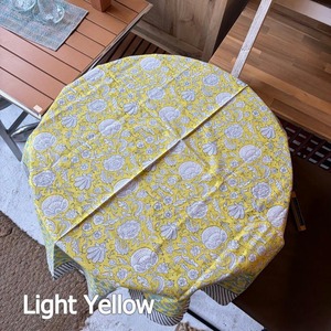 Comfy Block Print Round Cloth 3Color コンフィーブロックプリント ラウンドクロス　テーブルクロス　丸型　Roundcloth