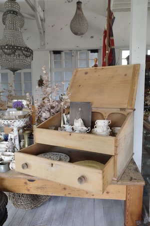 ウッドボックス/収納/2段構造/空間装飾/メイク道具入れ/アンティーク/収納棚/小物入れ/箱/アンティークボックス