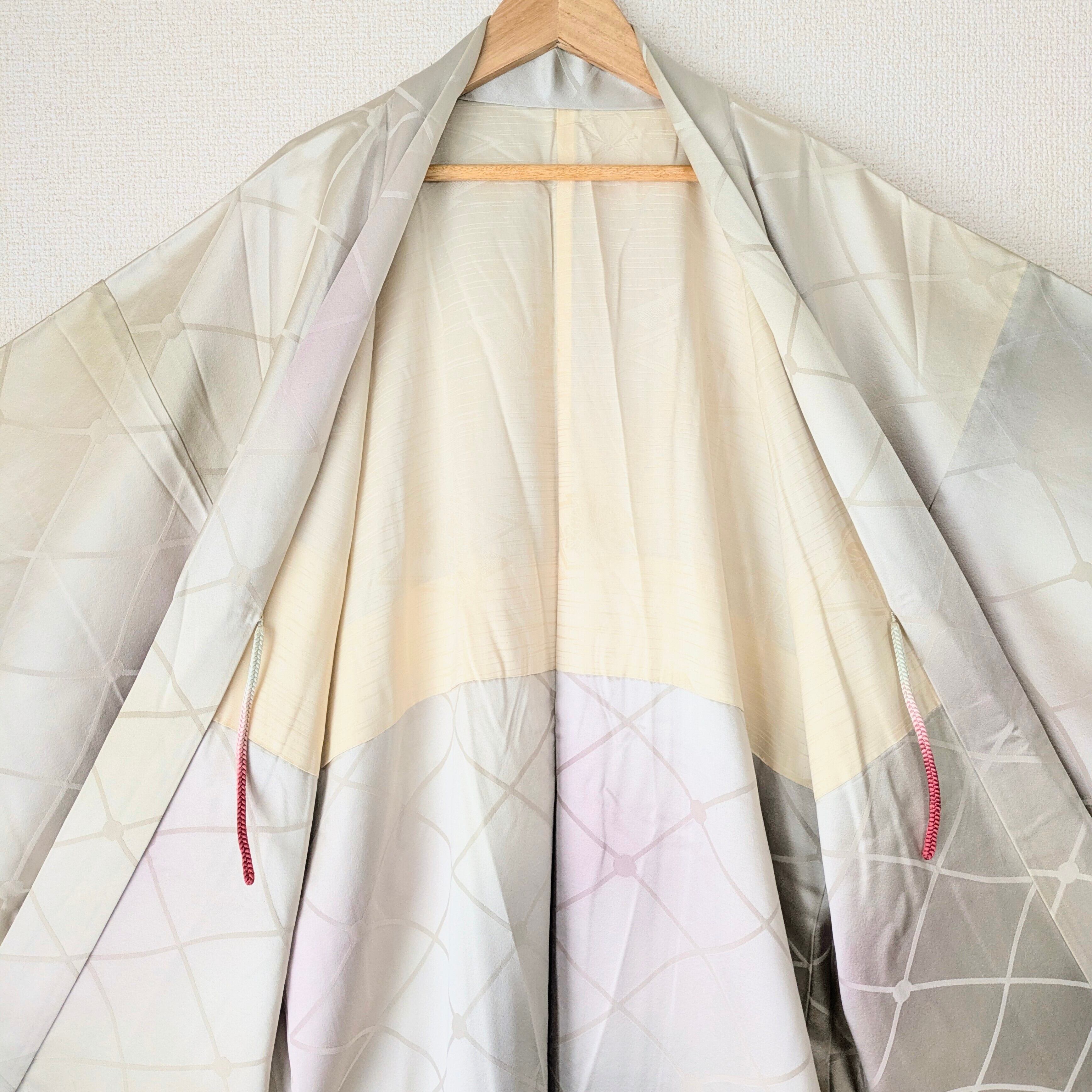 Vintage】HAORI 羽織 正絹 暈し 菱文 グラデーションカラー 大正 Vintage】HAORI 羽織 正絹 暈し 菱文 グラデーションカラー 大正