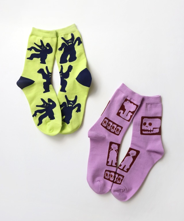 【kivisdou】RAKUGAKIクルーソックス 2P set