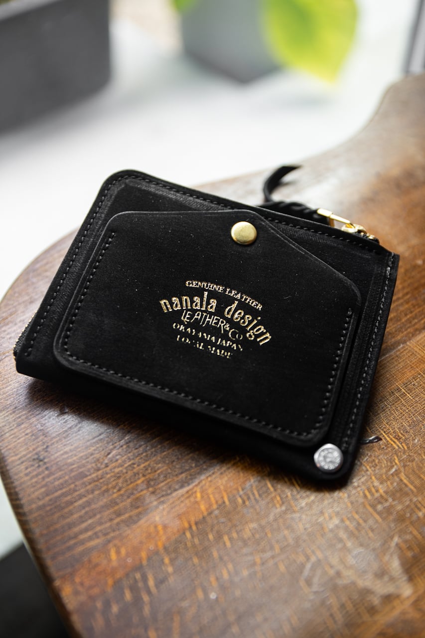 easy wallet 「LINO black horse nubuck」 | nanaladesign