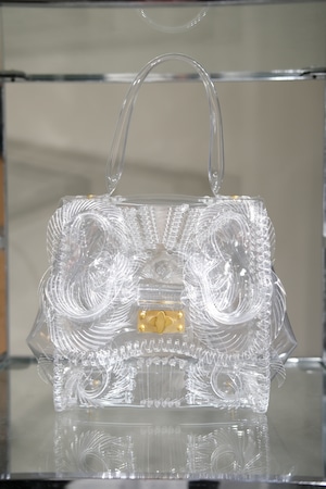 【Mame Kurogouchi】Transparent Sculptural Handbag - clear -