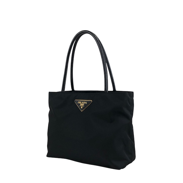 PRADA プラダ ハンドバッグ ブラック トライアングルロゴ ナイロン トートバッグ vintage ヴィンテージ オールド 3j825h